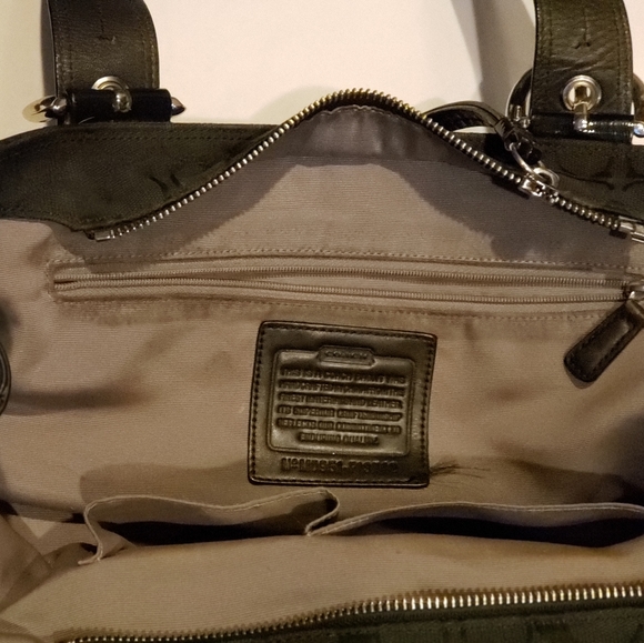 Coach SOHO Signature Black Shoulder Bag - Picture 6 of 11